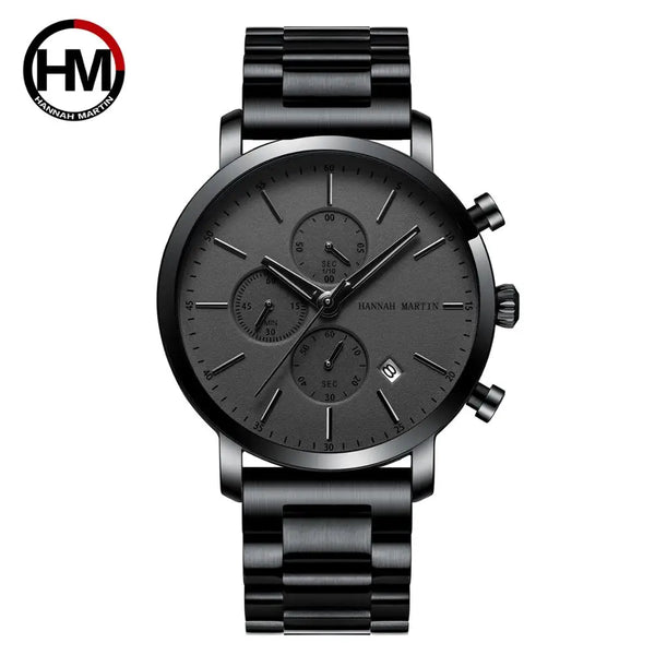 Quarzuhr für Herren – Edelstahl Chronograph mit Datum und