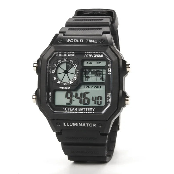 Digitale Retro Uhr für Männer – Sportuhr mit LED-Display