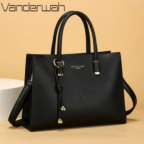 Damen-Handtasche aus PU-Leder – Große Tote & Crossbody Bag