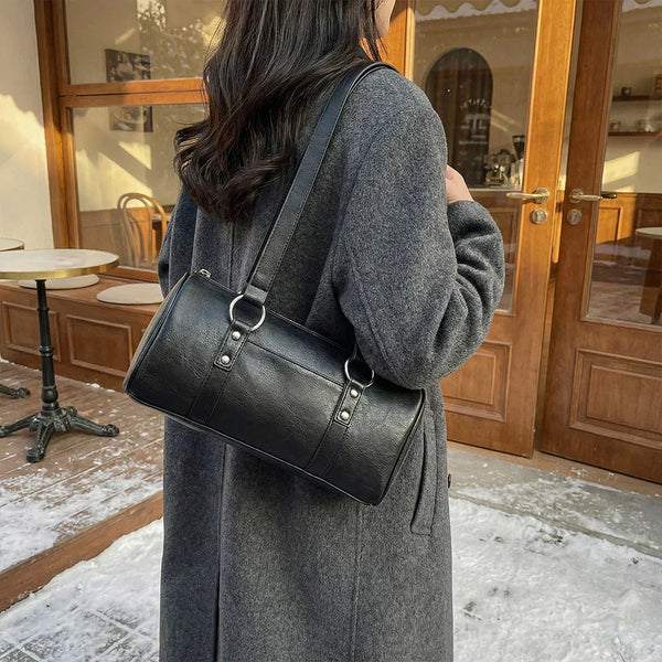 Trendige Crossbody Handtasche Lederoptik